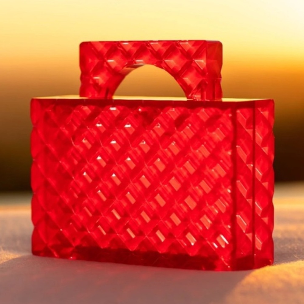 Lala Lexa Red Mini Bag -Gemma Handle Clutch - Strawberry